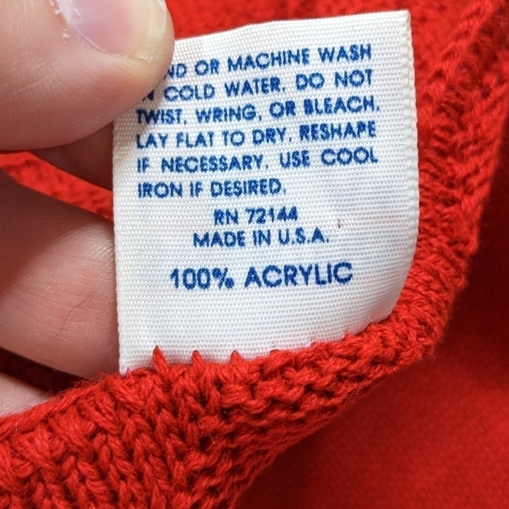 ✨3/$15 Vintage Sweaters USA red sailboat short sleeve sweater L - Picture 9 of 10